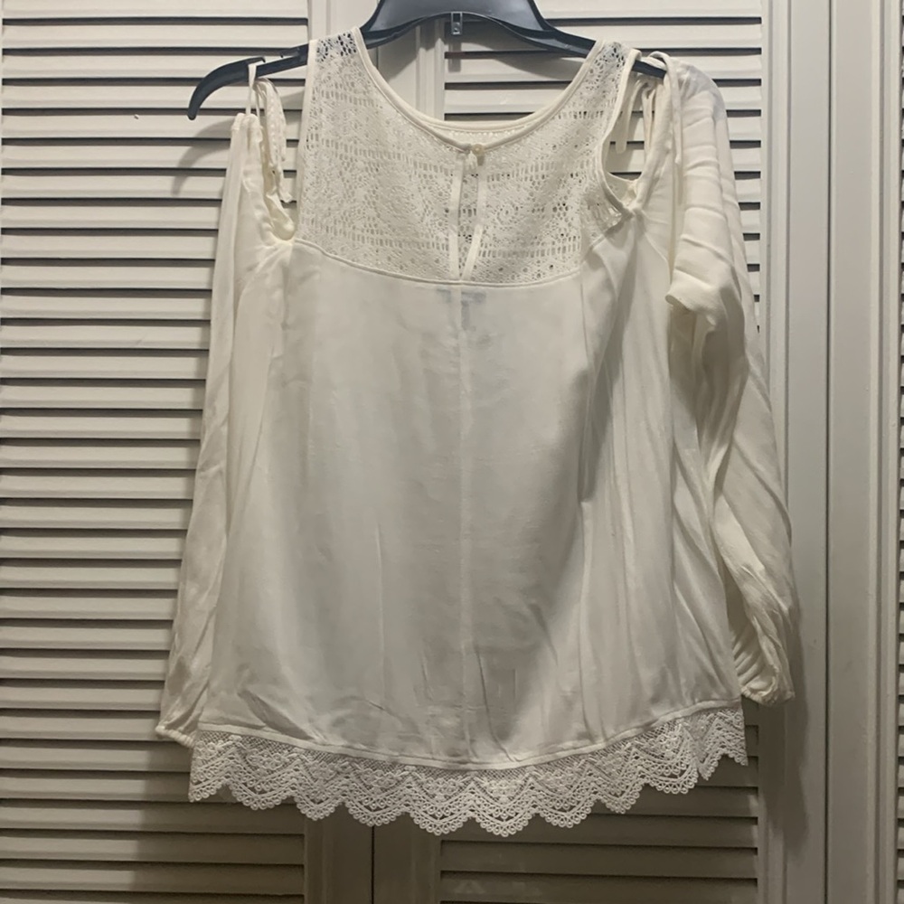 Express Off White Blouse - image 2